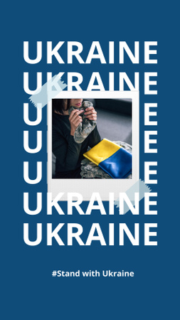 Ontwerpsjabloon van Instagram Story van Stand with Ukraine