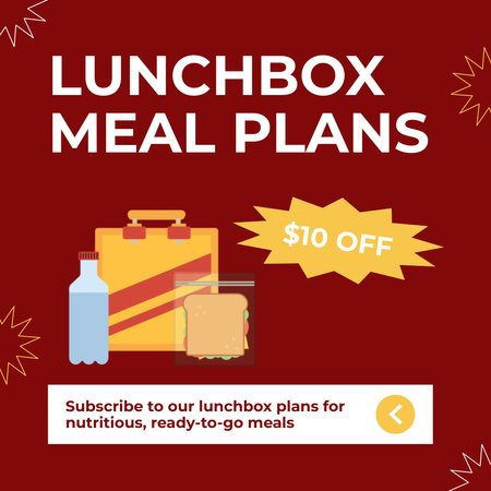 İndirimli Fiyatlarla Öğle Yemeği Kutuları Animated Post Tasarım Şablonu