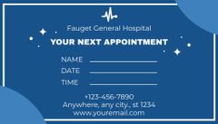 Reminder of Medical Service Appointment on Blue