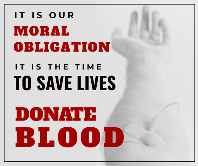 Donate Blood - Save Lives Facebook Design Template