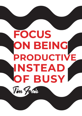 Ontwerpsjabloon van Poster van Citation about productivity for everyone
