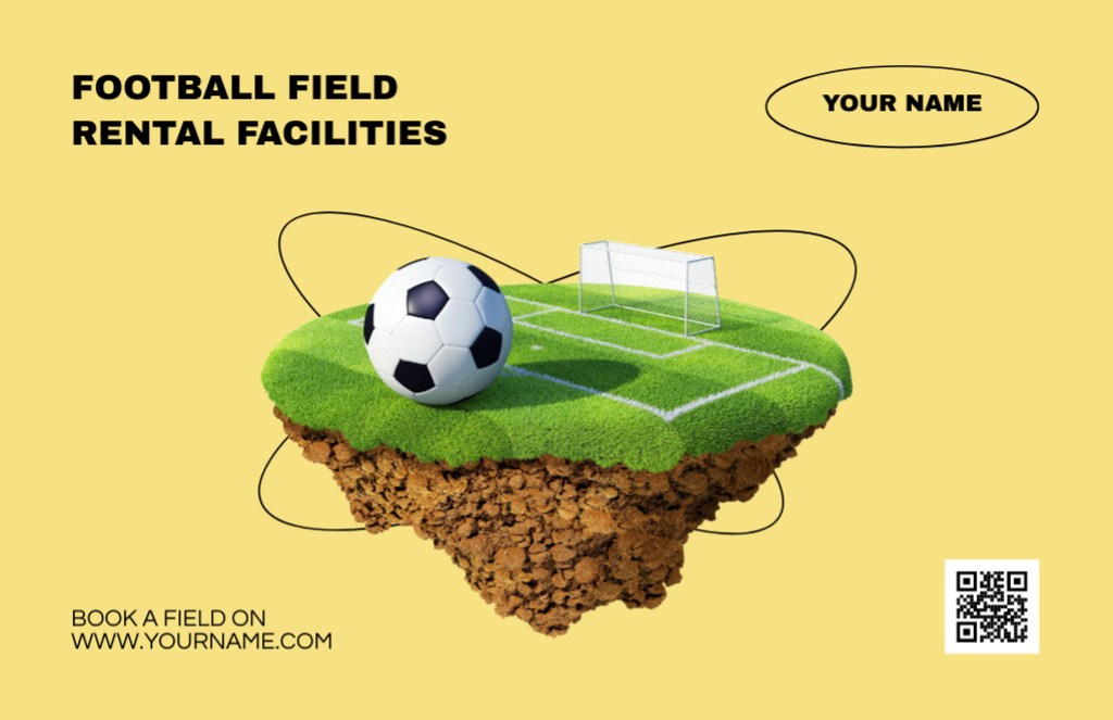 Football Field Rental for Competitions Flyer 5.5x8.5in Horizontal Design Template