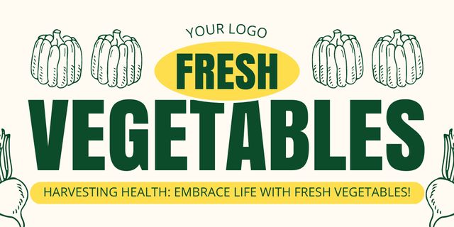 Modèle de visuel Offer of Freshly Harvested Vegetables - Twitter