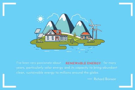 Renewable energy technologies Postcard 4x6in Modelo de Design