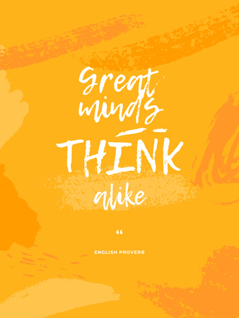 Phrase about Great Minds Poster US Design Template