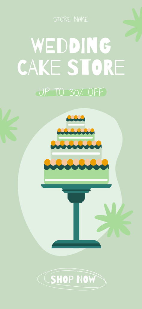 Ontwerpsjabloon van Snapchat Geofilter van Wedding Cake Store Discount