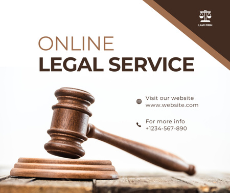 Ontwerpsjabloon van Facebook van Online Legal Services Ad