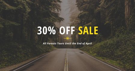 Forest Tours Discount Offer Facebook AD Design Template