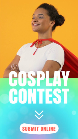 Gaming Cosplay Contest Ad TikTok Video Design Template