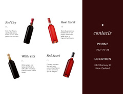 Wine Tasting Announcement with Bottle in Red
