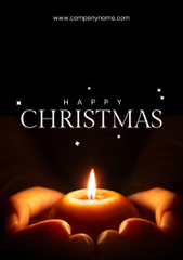 Christmas Holiday Greeting with Candle