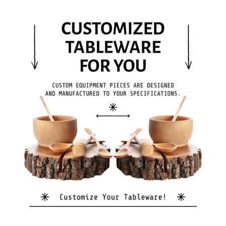 Customized Tableware Promotion With Spoons Animated Post Design Template