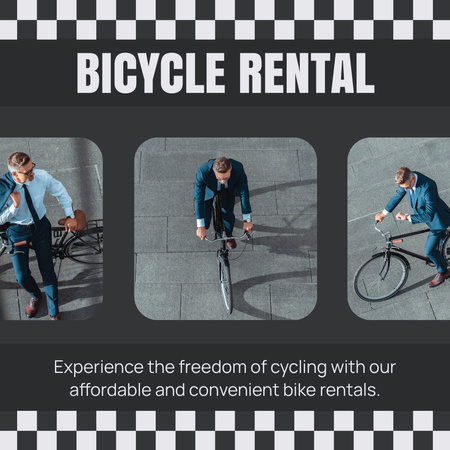 Serviços de locação de bicicletas urbanas Instagram Modelo de Design
