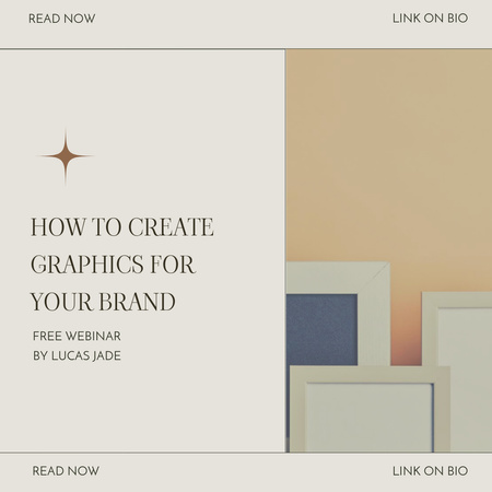 Webinar on Creating Graphics for Your Brand Instagram tervezősablon