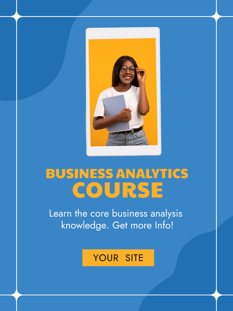 Plantilla de diseño de Highly Professional Business Analytics Course Ad Poster 36x48in 