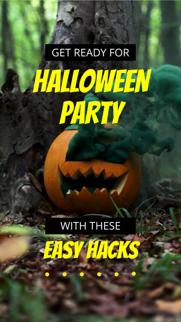 Ontwerpsjabloon van TikTok Video van Essential Hacks For Creepy Halloween Party