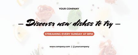 Platilla de diseño Discover New Dishes to Try Twitch Profile Banner