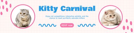 Template di design Carnevale dei gattini con concorsi ed esposizioni Twitter