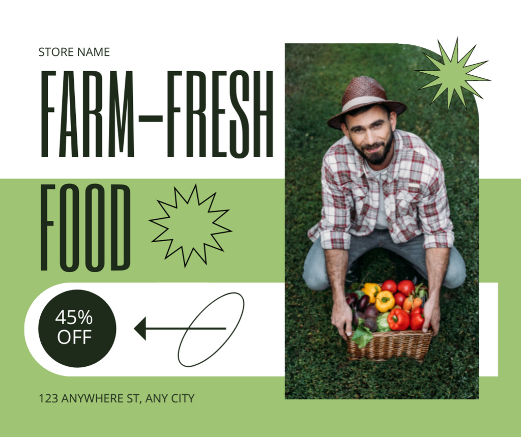 Discount on Farming Food Facebook – шаблон для дизайна