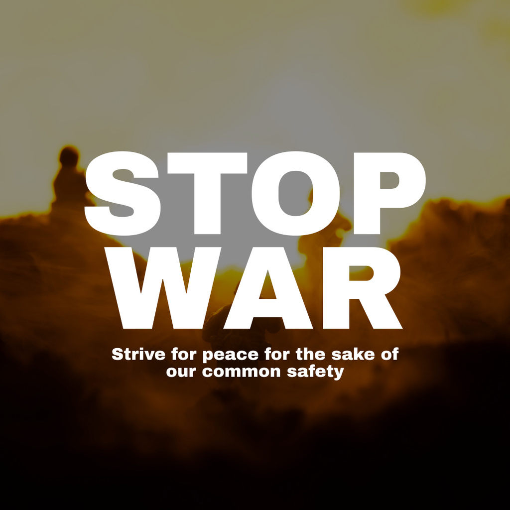 Modèle de visuel War Photo for Motivation to Make Peace - Instagram