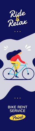 Ride Bicycle and Relax Skyscraper Design Template