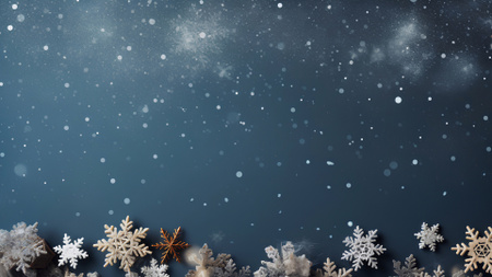 Szablon projektu Płatki śniegu w pięknych kształtach do dekoracji Zoom Background