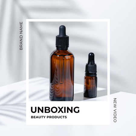 Beauty Products Ad With Bottles Animated Post Design Template