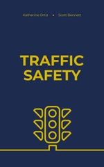 Traffic Safety Lights Icon on Blue