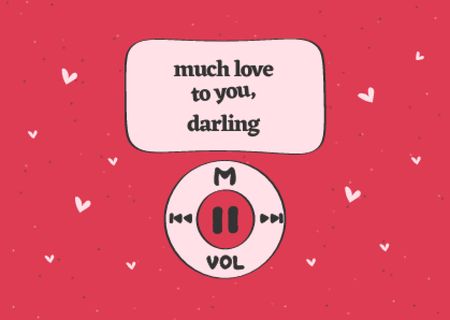 Ontwerpsjabloon van Card van Cute Valentine's Day Holiday Greeting