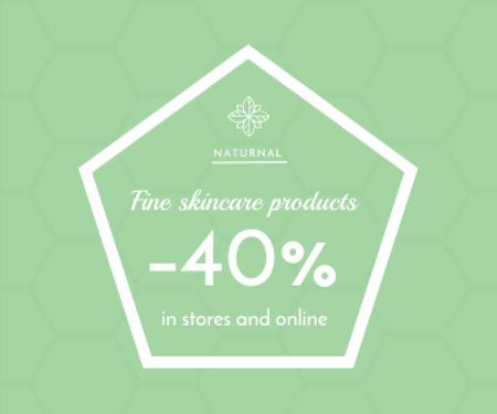 Skincare products sale advertisement Large Rectangle – шаблон для дизайну