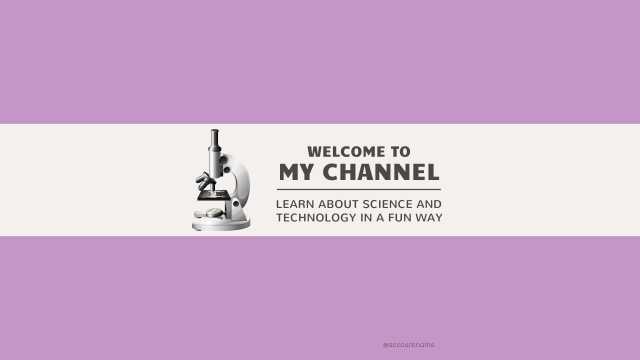 Template di design Little Scientist with Flask on Purple Youtube