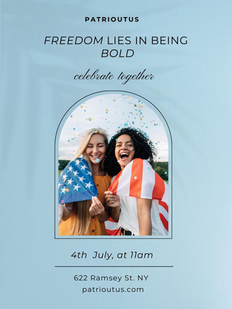 July Poster US Modelo de Design