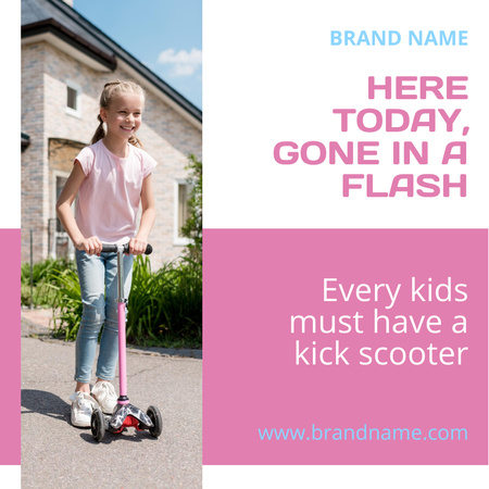 Kick Scooter for Kids Instagram Design Template
