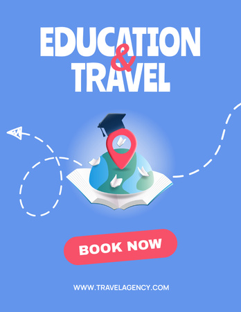 Educational Tours Announcement Flyer 8.5x11in Design Template