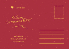 Valentine's Greeting with Red Roses in Box