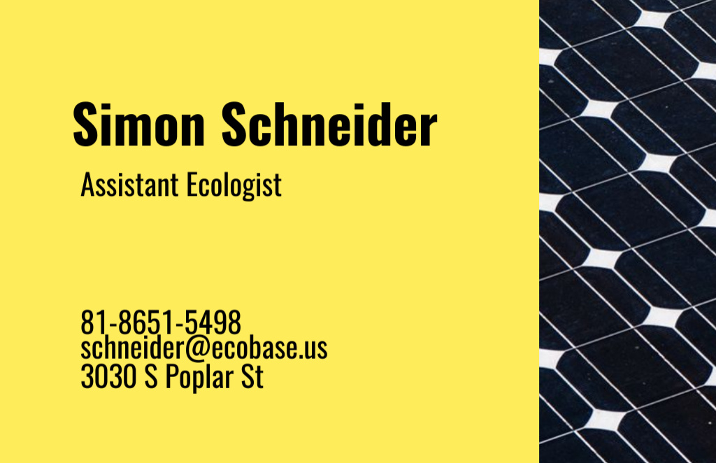 Szablon projektu Ecologist Services Offer Business Card 85x55mm