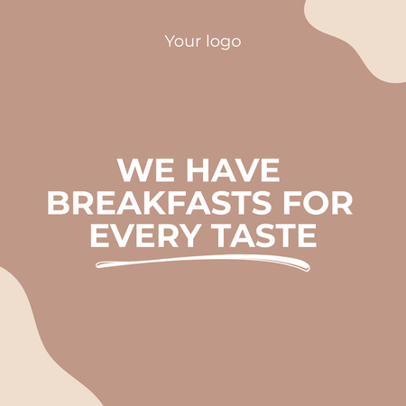 Különféle reggelik kínálata Animated Post tervezősablon