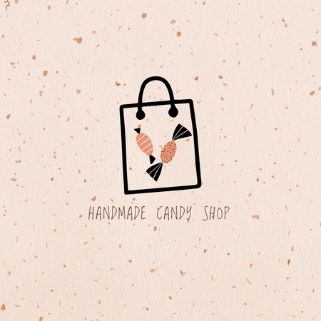 Emblem of Candy Shop Logo Design Template