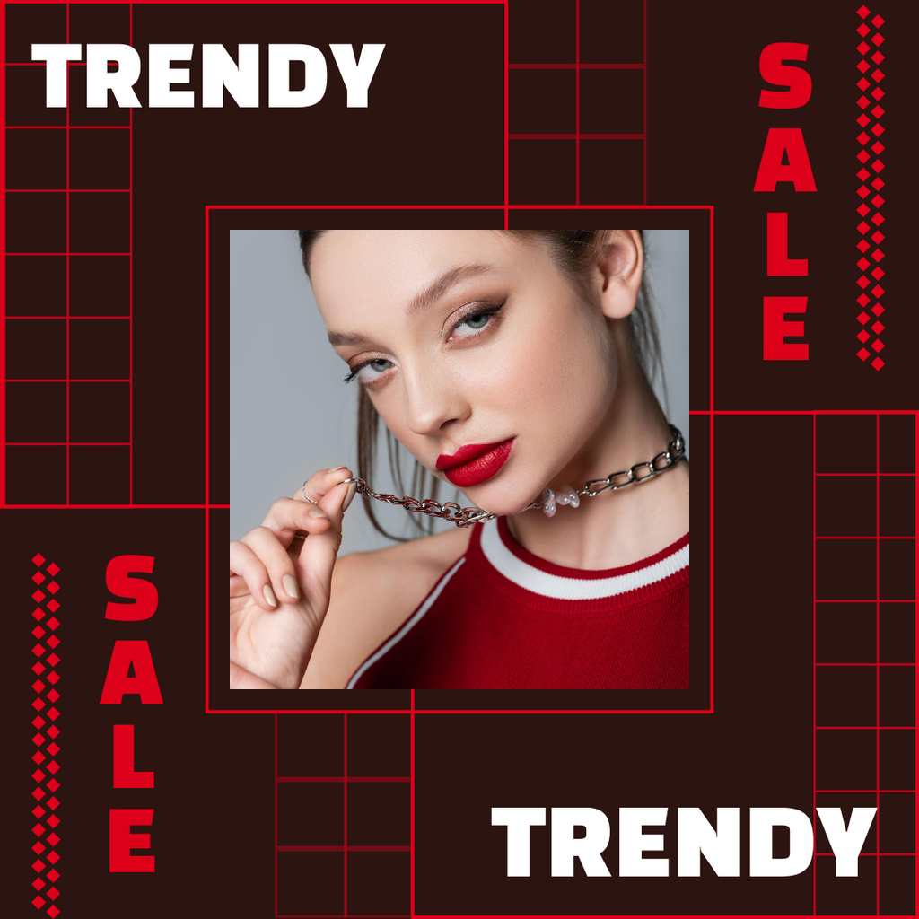 Fashion Trends with Girl Instagram AD Design Template