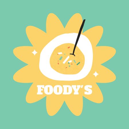 School Food Ad Animated Logo Šablona návrhu