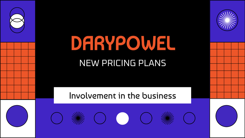 New Pricing Plans in Black Presentation Wide Design Template
