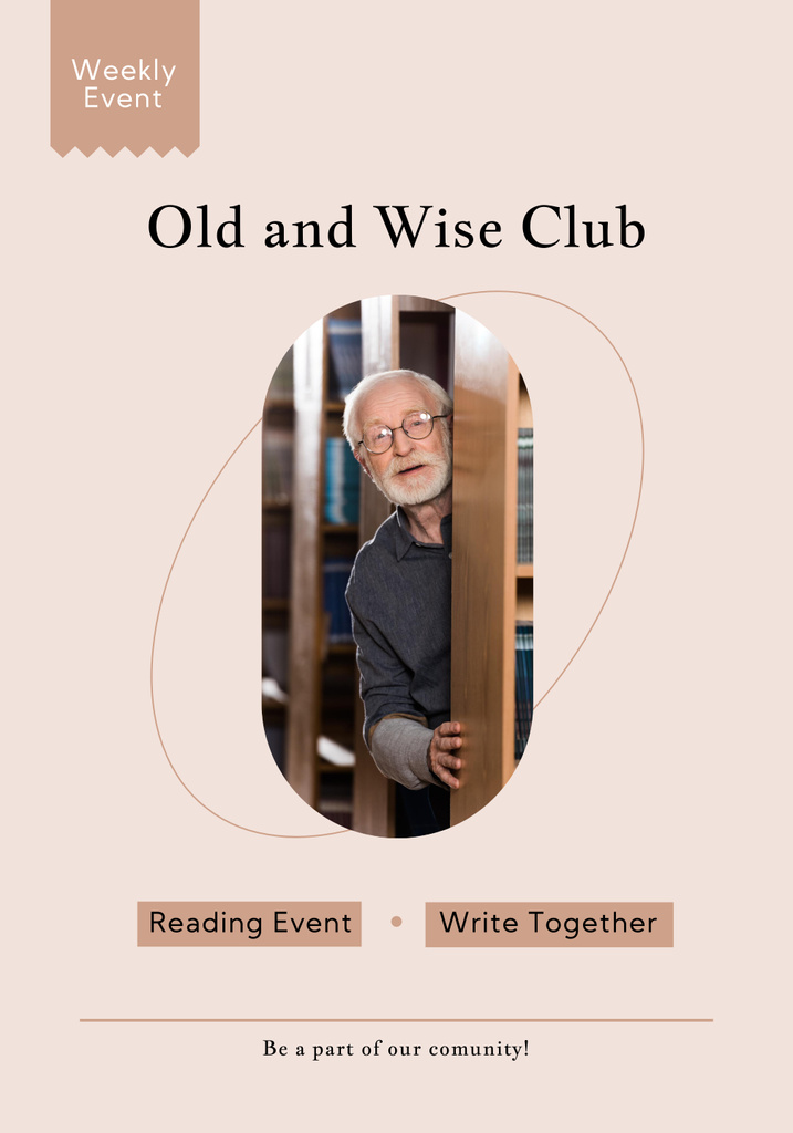Advertising Club for Adults and Wise Poster 28x40in Design Template