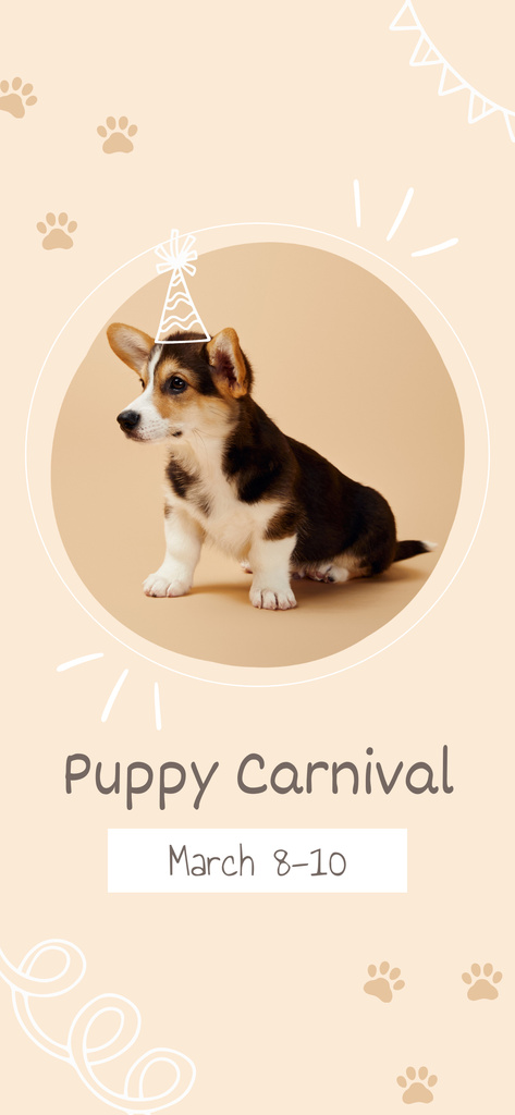 Plantilla de diseño de Purebred Puppy Carnival Snapchat Moment Filter 