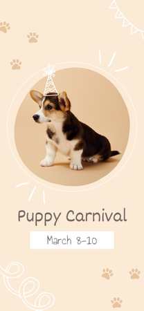 Plantilla de diseño de Carnaval de cachorros de pura raza Snapchat Moment Filter 