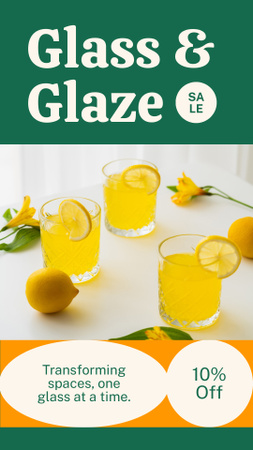 Platilla de diseño Classic Glass Drinkware At Reduced Price Instagram Story