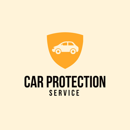 Ontwerpsjabloon van Logo 1080x1080px van Car Protection Service Ad