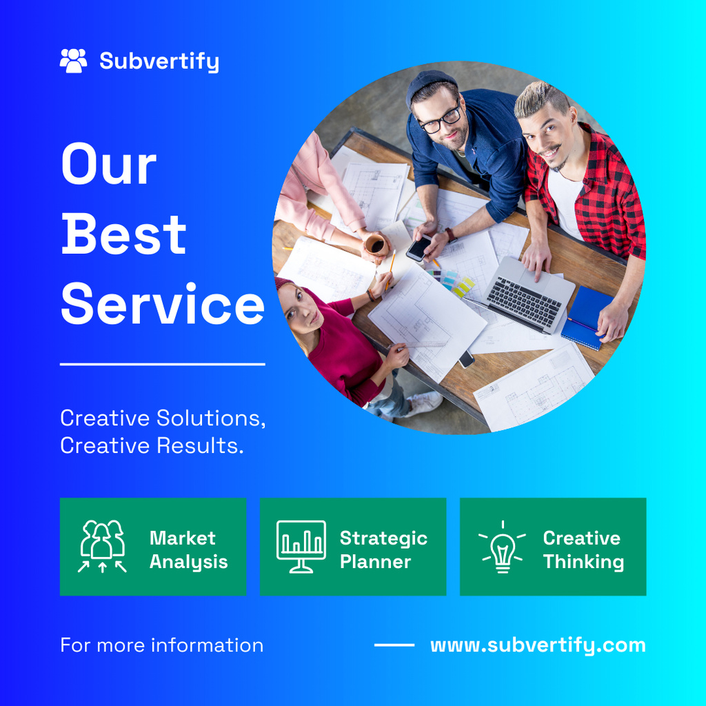 Best Service Offers for Business Solutions Instagram tervezősablon
