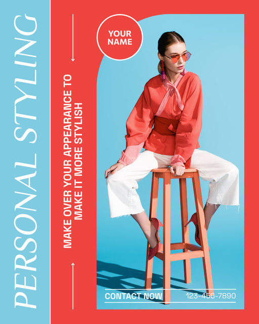 Designvorlage Personal Styling and Clothes Picking für Instagram Post Vertical