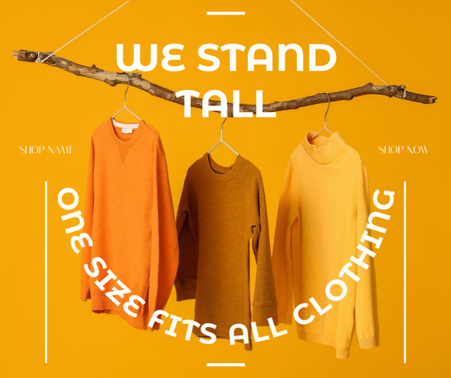 Platilla de diseño Offer of Stylish Clothing for Tall Facebook