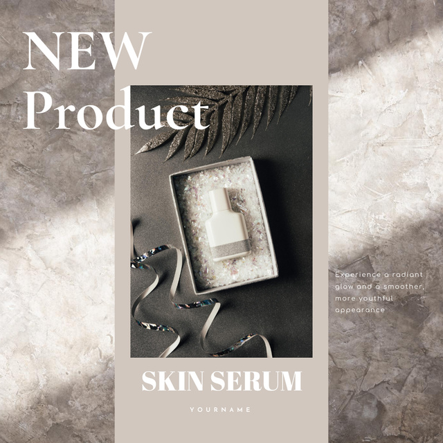 New Skin Serum Ad Instagram Design Template